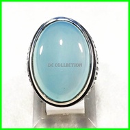 CINCIN BATU AKIK NATURAL BIRU SPIRTUS CHALCEDONY BIG SIZE MUMBUL BOSS TERMURAH