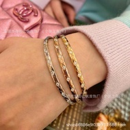 High Version V Gold coco Quilted Bracelet Chanel Style Diamond-Studded Women's Gold-Plated18K Light 