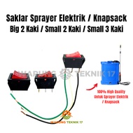 Electric On Off Sprayer Switch Knapsack 14/ 16/ 18 Liter/ BIG Small 2-Prong/ 3-Prong Switch