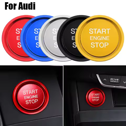 Car Engine Start Stop Button Rings Ignition Cover Trim For Audi A6L A4 A4L A5 A6 A7 Q7 Q5 8R C7 B8 B