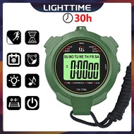30h Stopwatch Timer Outdoor Sport Running Training Chronograph Timer 0.01s Accuracy Countdown Lumino