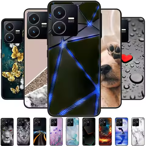 For Vivo Y22S 2022 Case Shockproof Soft TPU Silicone Phone Cover For Vivo Y22 Y 22 V2207 Y22S V2206 