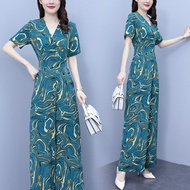 [Order 2 Pcs get random clothes]Impress Thời Trang Áo Dài Tay Ngắn Cổ Chữ V In Họa Tiết Hàn Quốc Tha