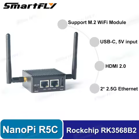 NanoPi R5C Open Sourced Mini IoT Gateway Rockchip RK3568B2 Dual PCIe 2.5G Ethernet Port 4KP60 HDMI 2