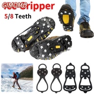 GIMOMO 1 Pair Shoes Crampons, Spike Anti-Slip Ice Gripper Spike,  Universal 5/8 Teeth Spike Grips Cl