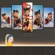 Tranh NATRA Ma Đồng Giáng Thế Bộ Ghép 5 Tấm Dán Tường Fomex 5mm Tặng Keo Chuyên Dụng Decor Nhà Cửa P