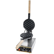 Electric / Gas Commercial Stainless Steel Egg Bubble Waffle Maker Machine Single Non-Stick Puff Cake