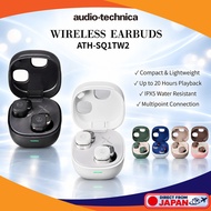 Audio-Technica ATH-SQ1TW2 CA Wireless Earbuds, Bluetooth, Compact and Lightweight, Up to 20 Hours of