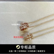 Baojia Version Snake-Shaped Necklace Plated 18b White Gold Full Diamond Snake Pendant Light Luxury C