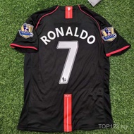 Retro Black Manchester United Jersey 2007-2008, Away From America Football Jersey Ronaldo #   7 * & 
