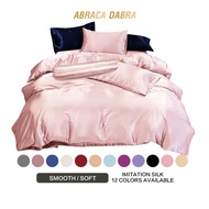 Abraca Dabra4 in 1 Fitted Bedsheet set Satin Silk With Quilt cover & Bedsheet & Pillow Case Smooth C