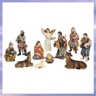 (RKMW) Nativity Set Christmas Nativity Scene Hand Drawn Christmas Nativity Scene Manger Set Ornament