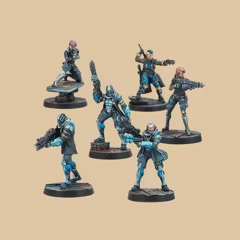 Cast Resin Model Assembly Kit, GK, Resin Reinforcements: O-12 Pack Alpha, Unpainted (6 Bases)