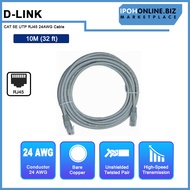 D-LINK CAT 5E UTP RJ45 Cable Grey 24AWG Patch Cord Snagless 10M (32ft) / 15M (49ft)