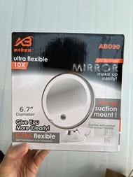 LED燈 吸盤化妝鏡 360度旋轉 浴室鏡