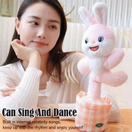 Dancing Rabbit Cow Interactive Learning Musical Speak Plush Toy Repeat Talking Plushie Gift Same Int