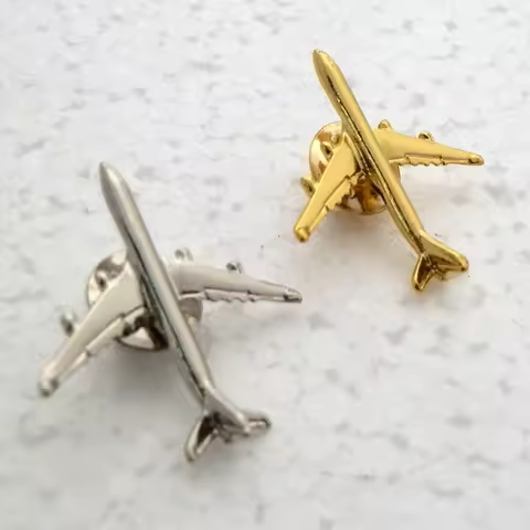 A320 & A340 Boing777 A330 Gold&Silver Airbus Aviation Badge 2.8*3.1cm, Authentic Pilot Badges airpla