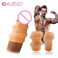 ❉✢Ring-Sleeve Cock-Ring Sex-Toys Masturbation Penis Elastic Silicone Male EXVOID for Men