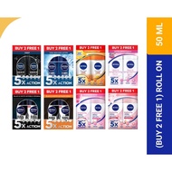 [Buy 2 Free 1] NIVEA Female Deodorant Roll On (50ml x 3)