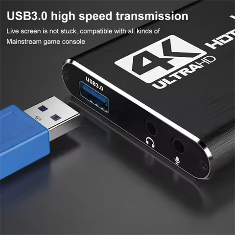 4K USB 3.0 Video Capture Card HDMI-compatible 1080P 30Hz HD Video Recorder Grabber For PS4 OBS Game 