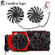 New 95MM PLD10010S12HH 6Pin Graphics Video Card Cooler Fan For MSI GTX970  GTX 970 GAMING Dual Fans 