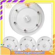 【W】4Pcs Clear Lazy Susan Turntable, 6 Inch Acrylic Turntable Bearing for Decorating Cookies, Clear Swivel Organizer, Base