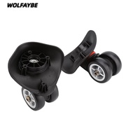 WOLFAYBE 1Pair Luggage Wheel Replacement, PVC Swivel Casters Suitcase Wheel, Durable Black Trolley W