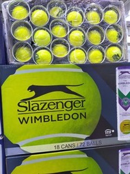 網球 100782SLAZENGER  網球18罐 共72顆Wimbledon