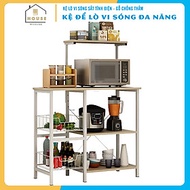 Kệ lò vi sóng đa năng 185N thương hiệu 9House kệ bếp để lò nướng nồi cơm điện kèm giá rổ để rau củ g