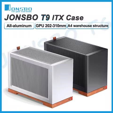 JONSBO T9 ITX MINI Desktop Case Aluminum alloy A4 Desktop compact Game Computer host Support SFX pow