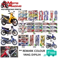 🔥 AAA BODY STICKER STRIPE Y125Z 125ZR GP/SKALA/ROBOT/46/PETIR/DIAMOND/BATA/SABIT BIRU MERAH KUNING S