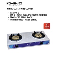 KHIND GC7125 GAS STOVE 4.5KW X 2 STAINLESS STEEL BODY