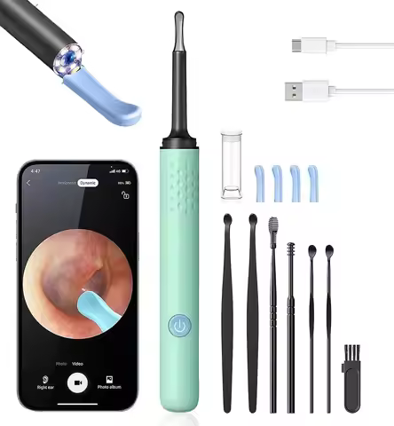 Ear Wax Removal Camera Tool with 1080P HD Lens and 7-Piece Cleaning Kit for Adults