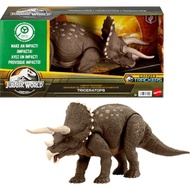 Mattel Jurassic World Dinosaur Toy, Habitat Defender Triceratops Action Figure Made from 60 Per Cent