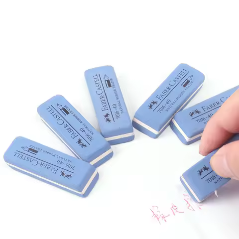 Faber-Castell Abrasive Eraser, Erases Fountain Pen/Gel Pen/Ballpoint Pen/Pencil, Student Exam Use, W