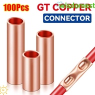 WISDOMEST 100Pcs GT Copper Terminal Connecting Tube, GT-1/1.5/2.5/4/6/10/16/25 Hole Passing Wire Ter