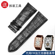 2025 Genuine Leather Strap For Men Frank Muller 6002H Long Island Series Franck Muller FM Roman Scal