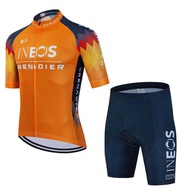 INEOS Cycling Sweatshirt Men Red Orange Cycling Clothing Summer Cycling Suit Speed Slippery Clothing