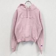 古著Champion Reverse Weave 粉紅色衛衣/連帽衫，小號