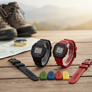 18mmW-218H, F-108, AE1200, AE1300, AE-1500  Tali jam tangan getah 18mm serasi dengan Casio W-218H, F