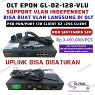 OLT EPON 2 PORT GLOBAL GL 02-128CL-VLU NON SFP