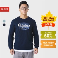 CANIFA men's round neck sweatshirt, printed sweater sweatshirt 8TW23W002 FW25