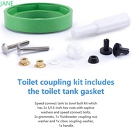 JANRY Toilet Coupling Kit, Durable AS738756-0070A Toilet Tank Flush Valve, Spare Parts Repairing Universal Toilet Tank Bolts for AS738756-0070A