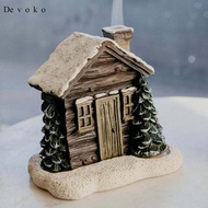 Devoko Christmas Cabin Incense Burner, Log Cabin Incense Cone Burner, Snowy Winter Incense Cone Burn