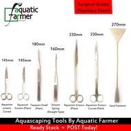 Stainless Steel Aquascaping Tools (Surgical Grade) by Aquatic Farmer