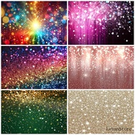 Glitter Birthday Party Decor Black Gold Silver Backdrop Golden Shiny Dot Star Polka Light Bokeh Back