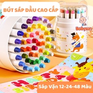 Premium Oil Paint Crayons Set - Sturdy Screw Cap, Color Brush Included, Neat Carrying Case