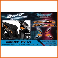 honda BEAT Fi v1 Sticker Decals