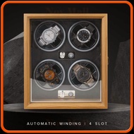 Rhodey Watch Winder Box Automatic 4-Slot Watch Display Box - SKW14
