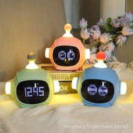 Hot-Selling Cartoon Space Helmet Tap Light Night Light Smart Bluetooth Alarm Clock Gift Clock Screen
